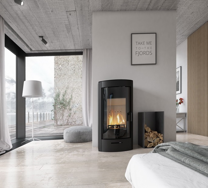 Wkład kominkowy z płaszczem wodnym DEFRO RIVA SM SHORT 16kW czarny Orti 1 - Wkład kominkowy z płaszczem wodnym DEFRO RIVA SM SHORT 16kW czarny